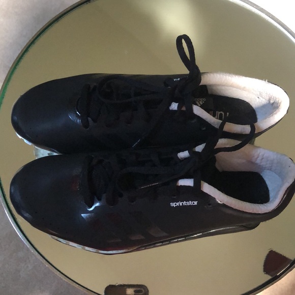 Adidas Running Sprinstar with spikes black size 7.5 worn once! - Picture 2 of 4